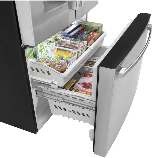 Miniatura: GE 25.7 Cu. Ft. Fingerprint Resistant French-Door Refrigerator, GFE26JYMFS
