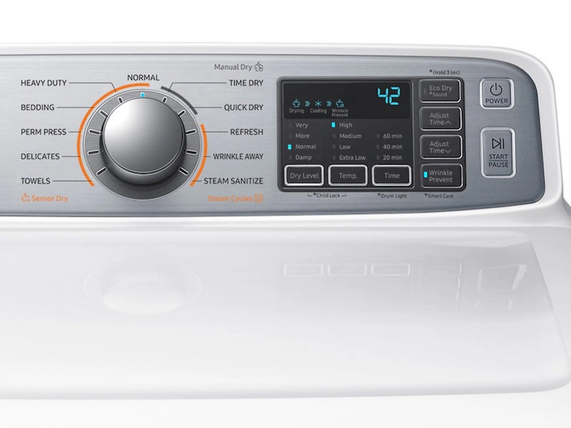 Miniatura: Samsung 7.4 cu. ft. Electric Dryer in White