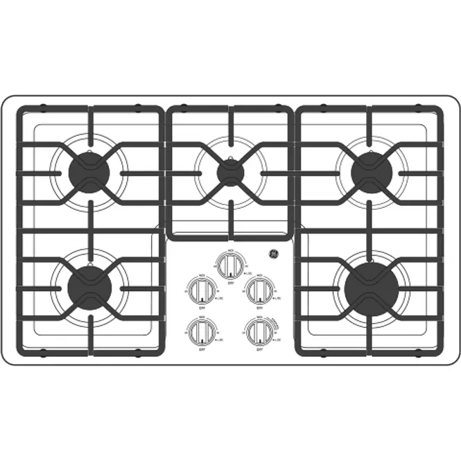 Thumbnail: GE® 36" Built-In Gas Cooktop with Dishwasher-Safe Grates