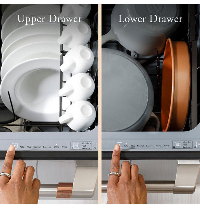 Miniatura: Cafe 24" Double Drawer Dishwasher, CDD420P2TS1