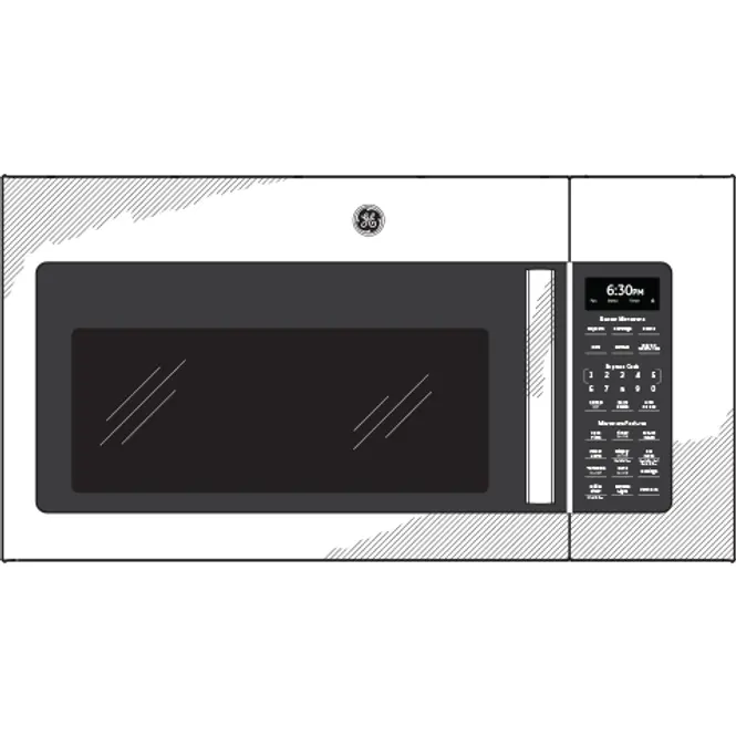 Miniatura: GE 1.6 Cu. Ft. Over-the-Range Microwave, JVM3162RJSS