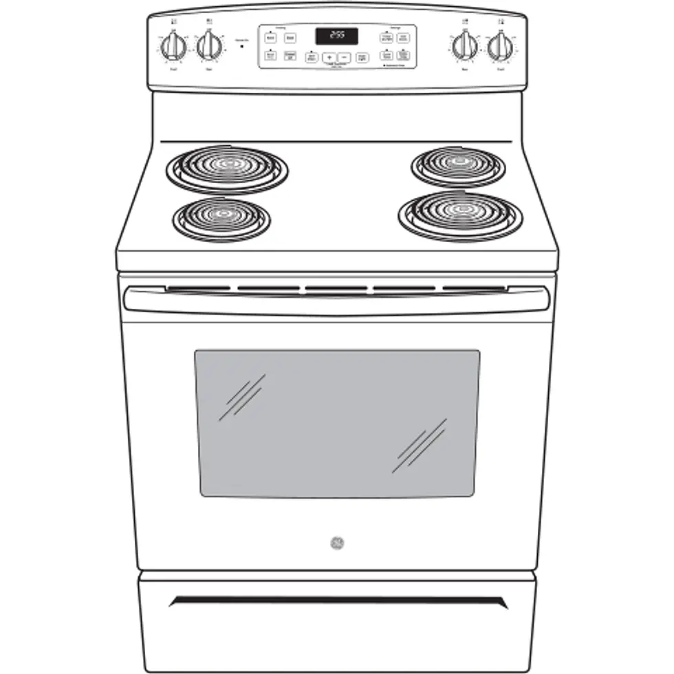 Thumbnail: GE 30 in. Free-Standing Electric Range with Self-Clean Oven - JB256DMWW