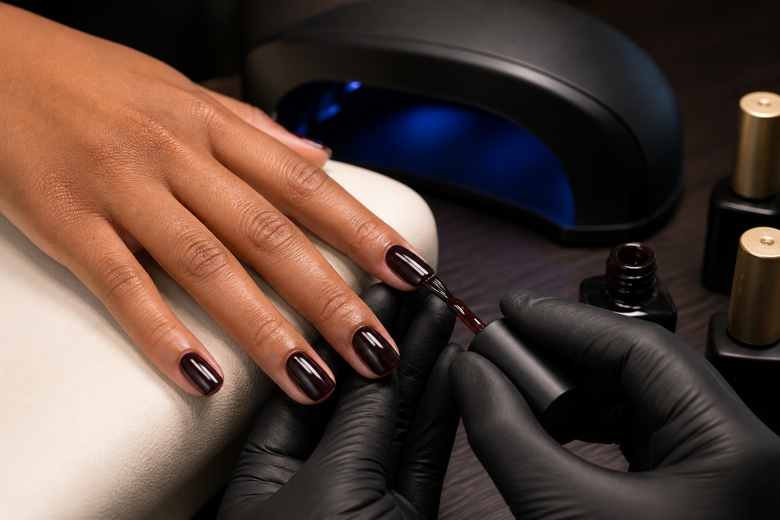Premium 2026 Gel Manicure service at L.A.K Nail Salon in SoHo, New York City
