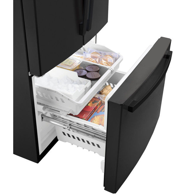 Thumbnail: GE 18.6 Cu. Ft. French-Door Refrigerator, GWE19JGLBB