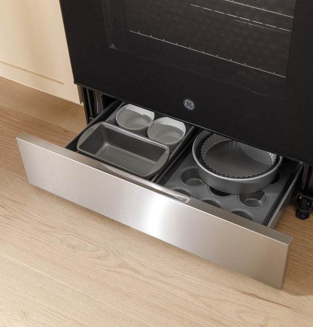 Thumbnail: GE 30" Slide-In Electric Range with Crisp Mode, GRS500PVSS