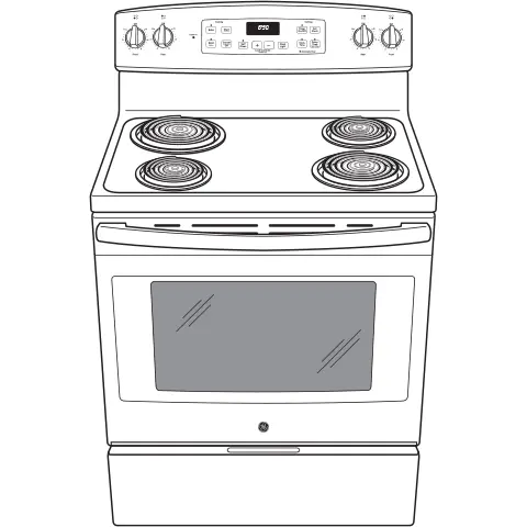 Miniatura: GE 30 in Freestanding Electric Range, JBS360RTSS