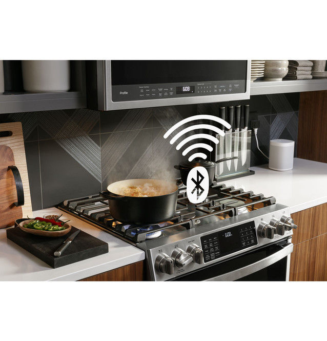 Miniatura: GE Profile 30" Slide-In Gas Range, PGS930YPFS