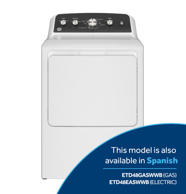 Thumbnail: GE® 7.2 cu. ft. Capacity Electric Dryer with Up To 120 ft. Venting and Extended