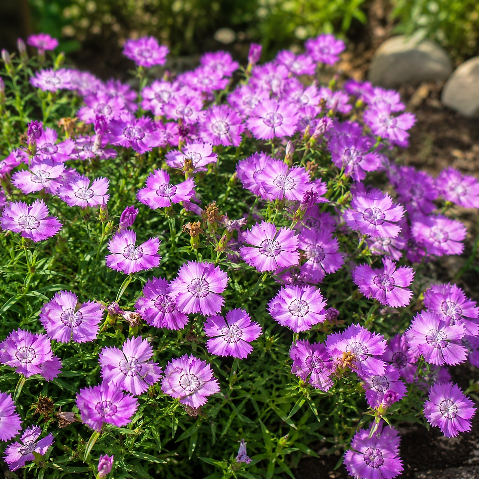 Hochwertige Samen der Amur-Bartnelke (Dianthus amurensis) für zahlreiche rosaviolette Blüten mit langer Blütezeit – ideal für