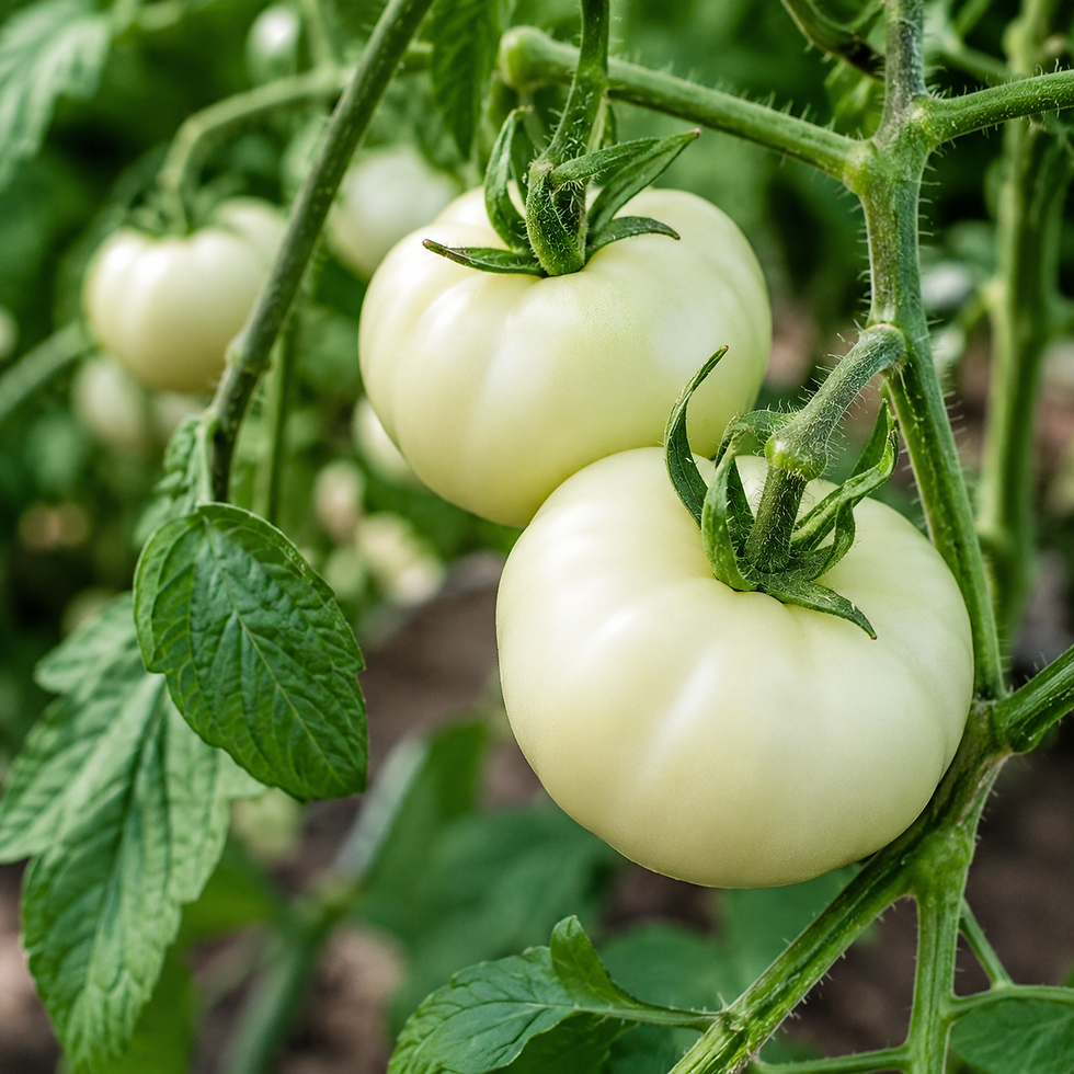 omate Weiß mit cremeweißen, saftigen Früchten und mild-süßem Geschmack für Garten, Hochbeet und Gewächshaus.