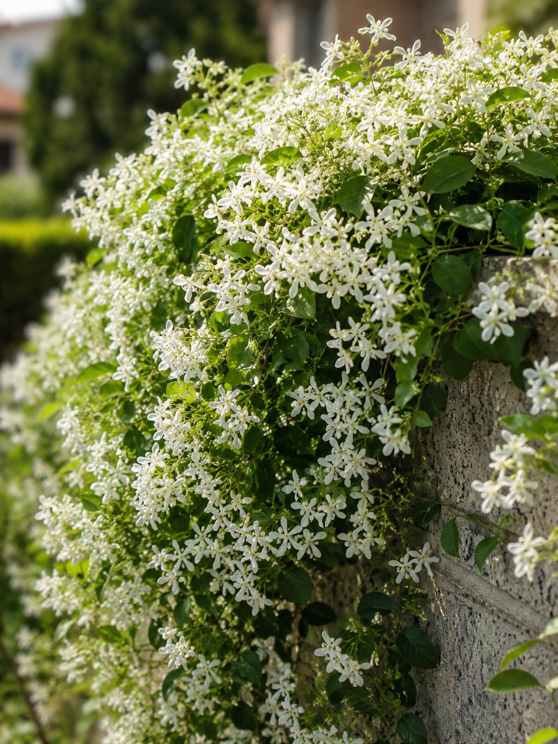 Clematis Paniculata (F602) Skyflower mit eleganten, weißen Blüten und einem zarten Duft, die Ihre Gartenwände und Pergolen im