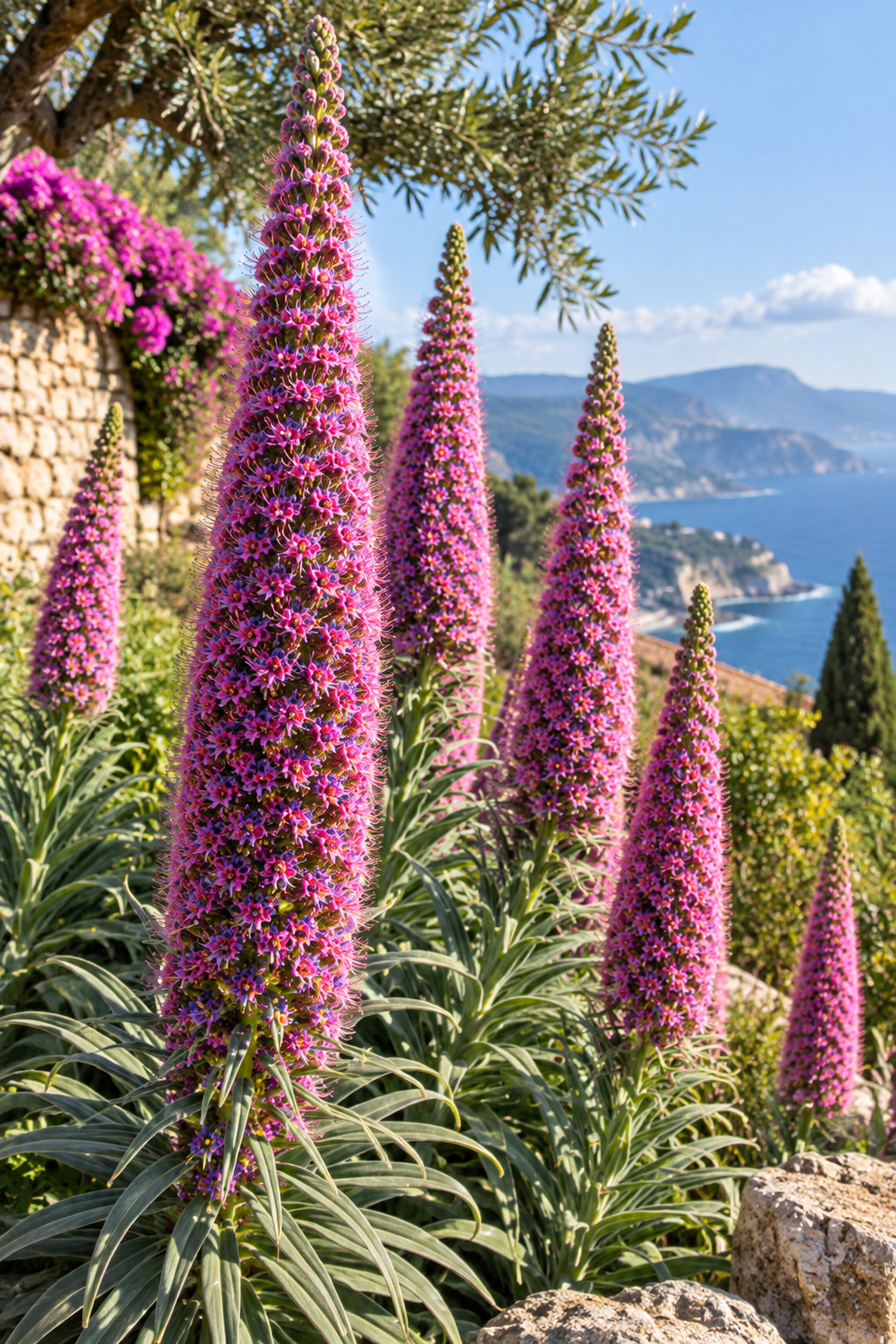 Mini Echium Rosa Candicans – Kompakte Natternkopf-Pflanze mit zarten rosa Blüten, die eine Wuchshöhe von etwa 1 Meter erreich