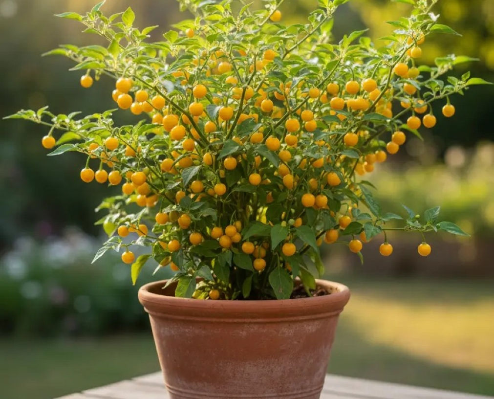 Aji Charapita – winzige rote Chilischoten, die teuerste Chili der Welt, an der Pflanze