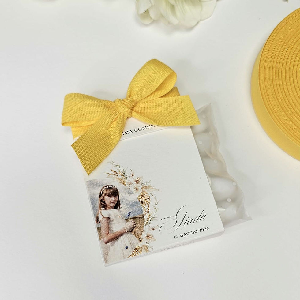 Miniatura: Portaconfetti personalizzato comunione con la foto