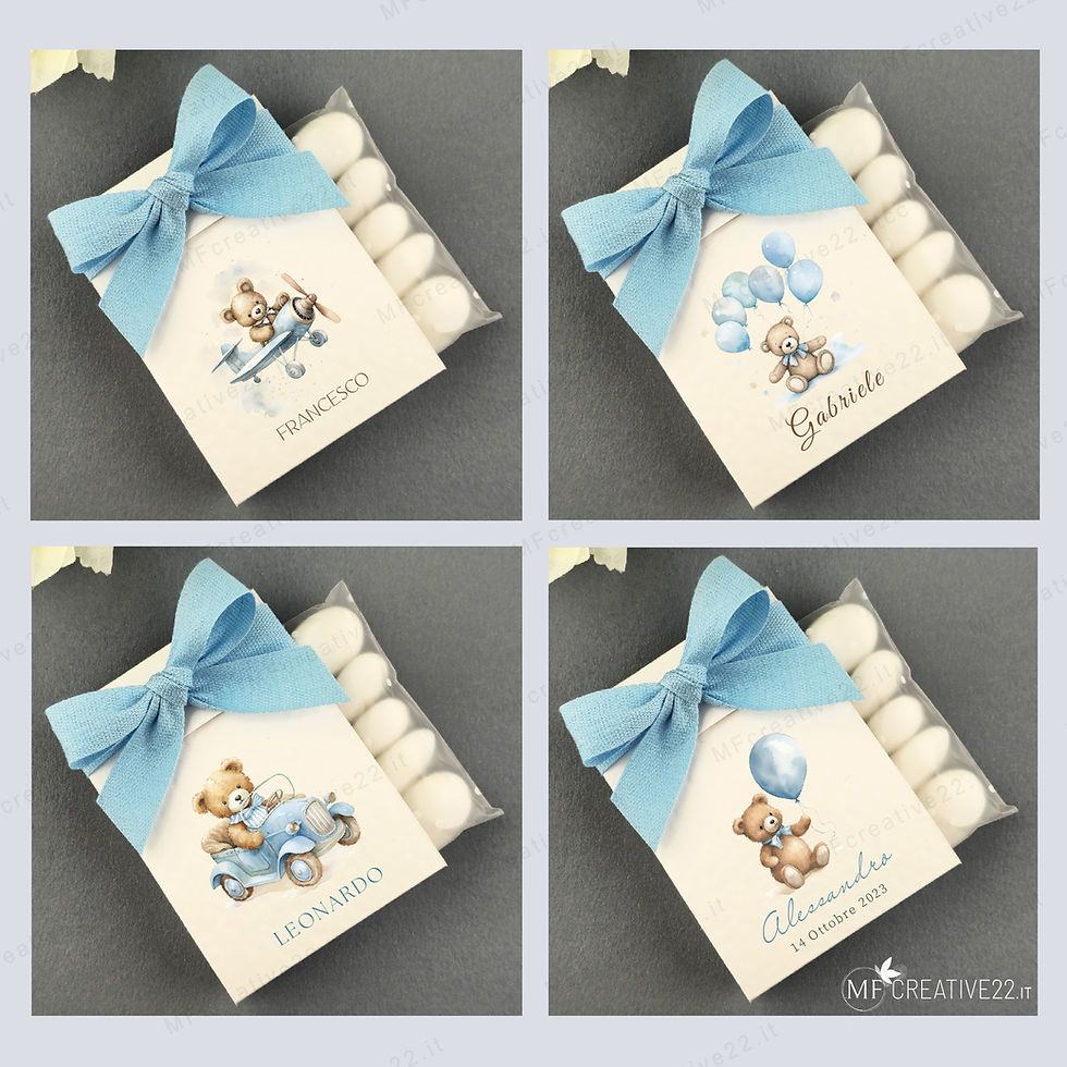 Miniatura: Porta confetti personalizzato, bomboniera compleanno - Kit fai da