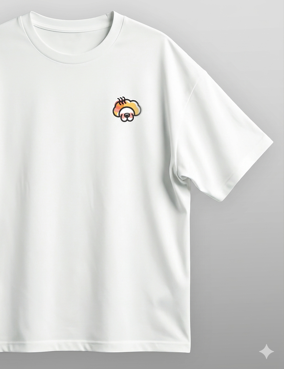 Crew neck short-sleeve T-shirt (WHITE)