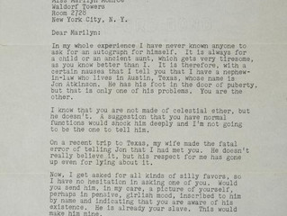 JOHN STEINBECK’S LETTER TO MARILYN MONROE