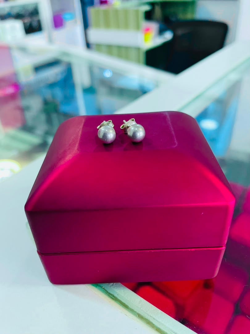 Big Polished Ball Stud Earrings