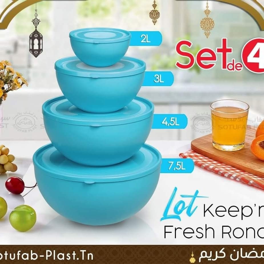 set de 4 bols avec couvercle