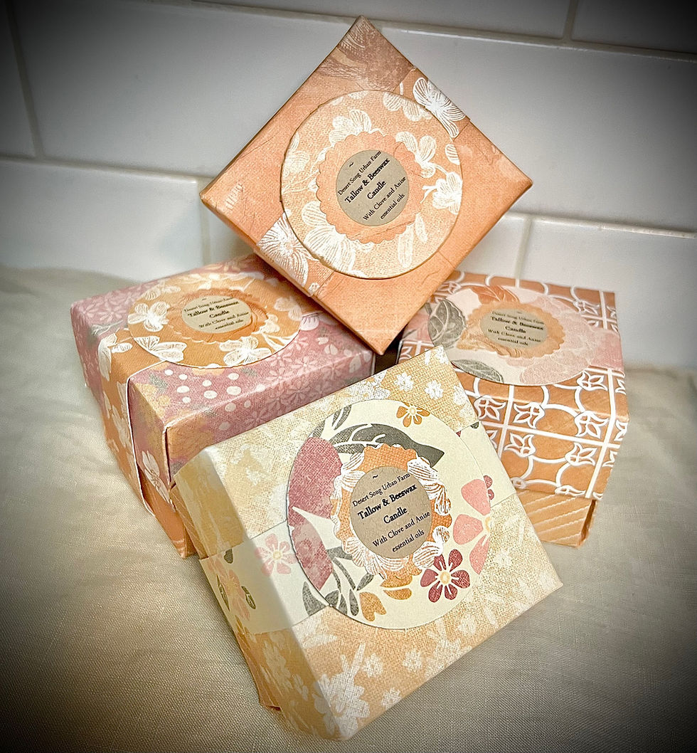 Thumbnail: Beeswax and Tallow Candle , with Clove Bud and Anise essential oils