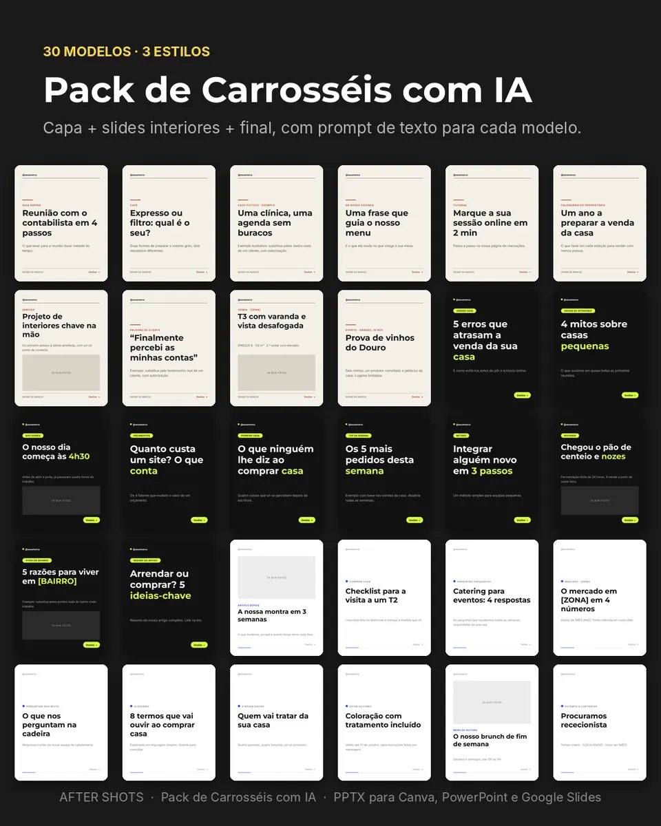 Pré-visualização 1 de Pack de Carrosséis com IA