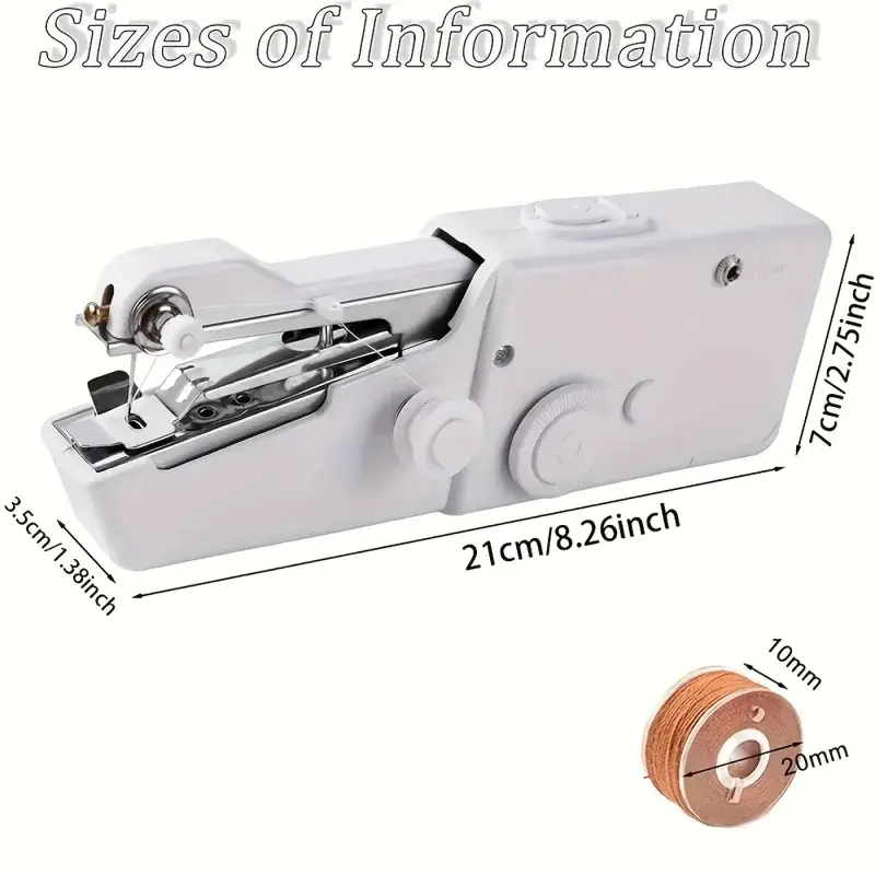 Miniatura: 1 Mini Máquina de Costura Portátil – Uma Ferramenta Simples e Rápida para Reparo