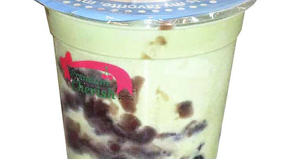 タピオカ 抹茶オレ&トッピング十勝あずき