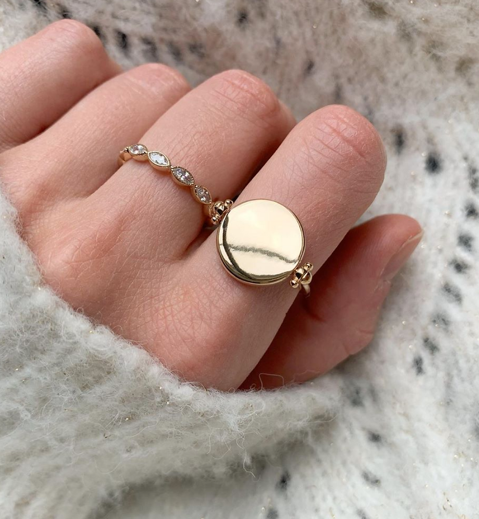 Miniature : Bague réversible Nacre