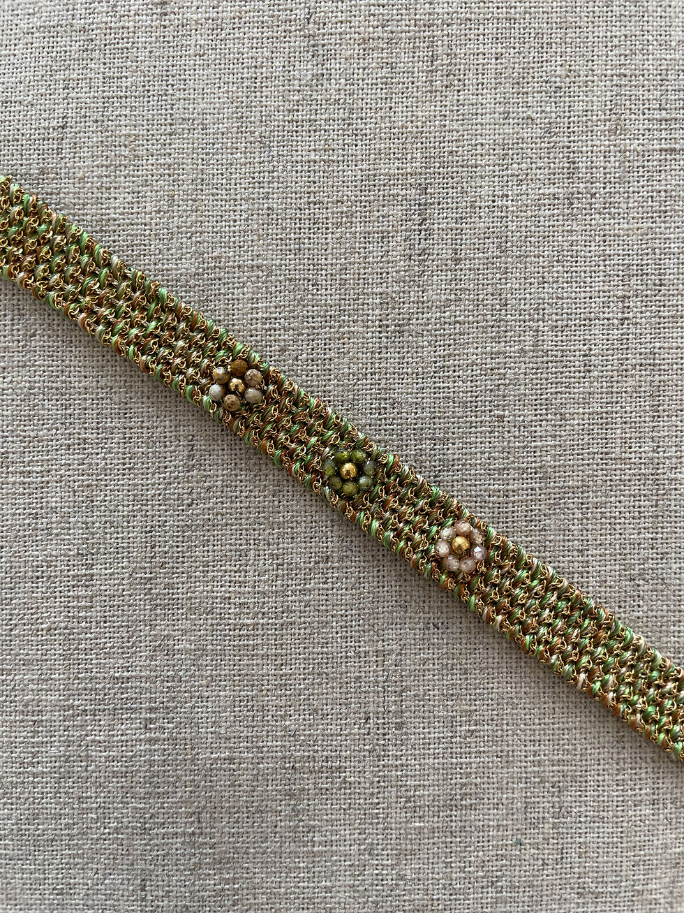 Miniature : Bracelet plat fleurs