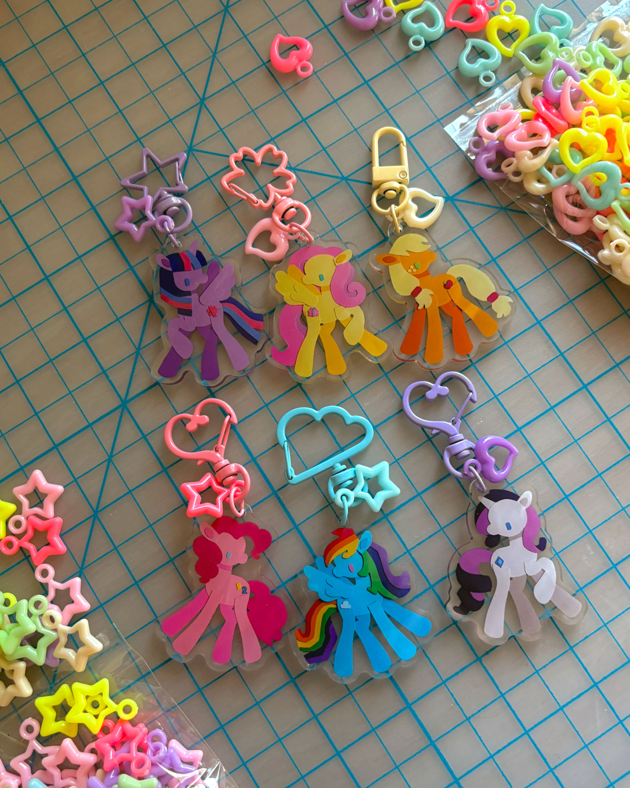 pony keychains mane six