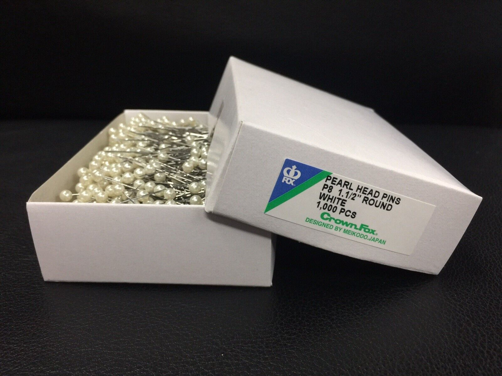 Long Pearl Head pins Crown Fox38mm1000pcs Crafts, Dress making, Florist Etc