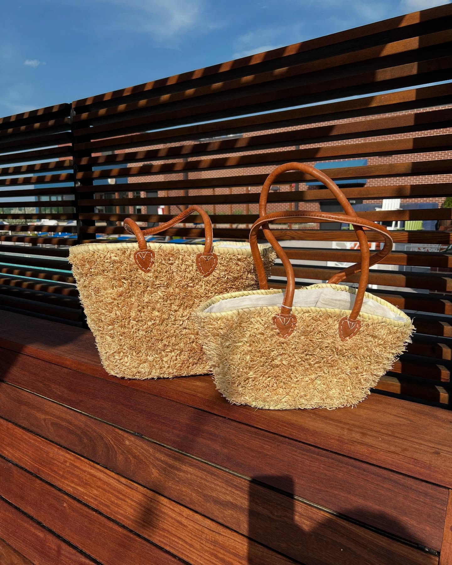 raffia bags basket