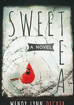 Black and white book cover of a cracked windshield showing a red cardinal.