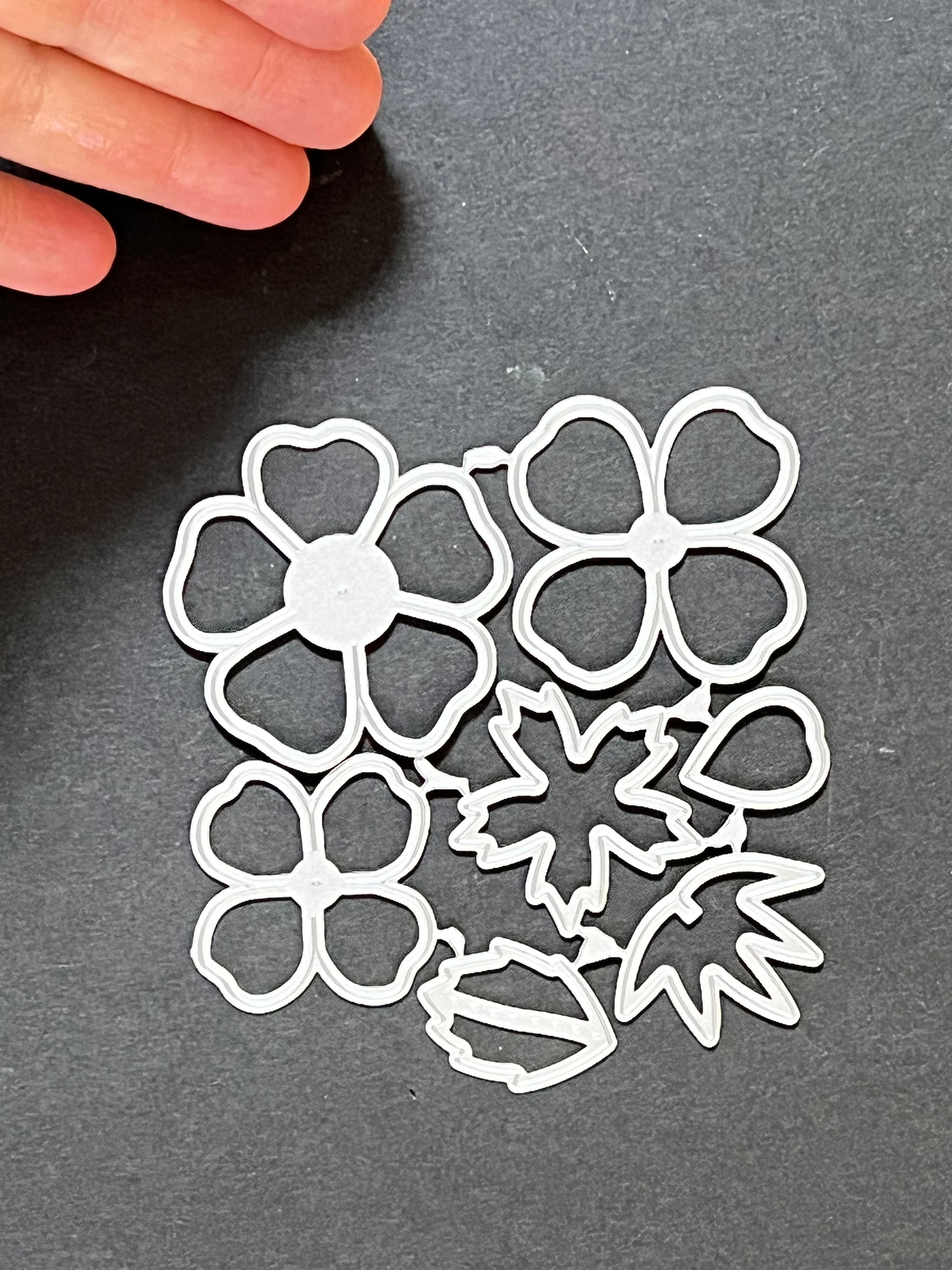 thin metal flower die cut set