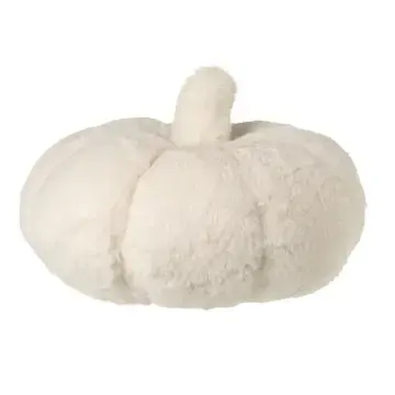 Large fluffy cream pumpkin decoration