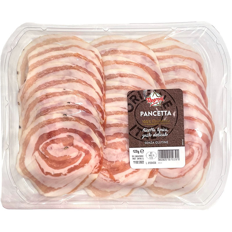 Pancetta tranchée stella rosa 120g