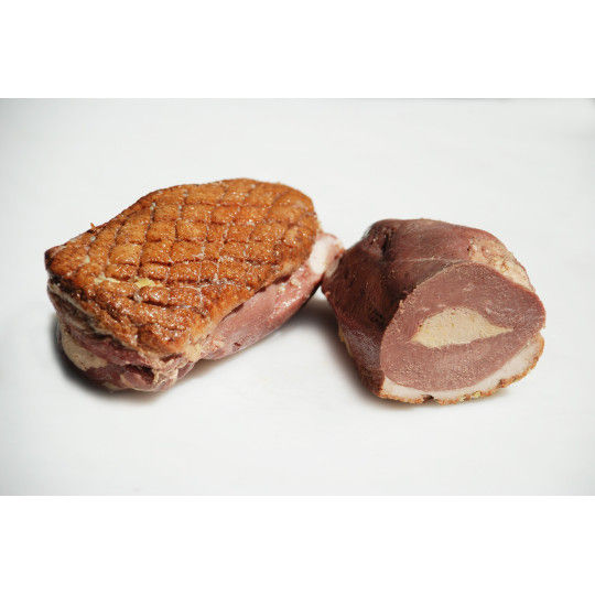 Magret fourré au foie gras entier env. 370g (entrée froide à trancher)