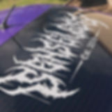 Thumbnail: Senseless Black Metal Logo White Vinyl Rear Window Banner
