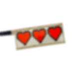 Red Pixel Triple Heart JDM Led Panel Lamp