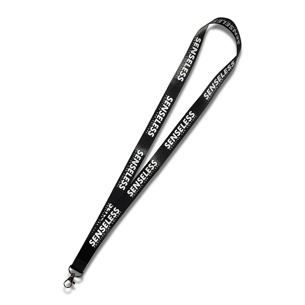 Thumbnail: Senseless Positive Car Culture Black and White JDM Lanyard Keychain