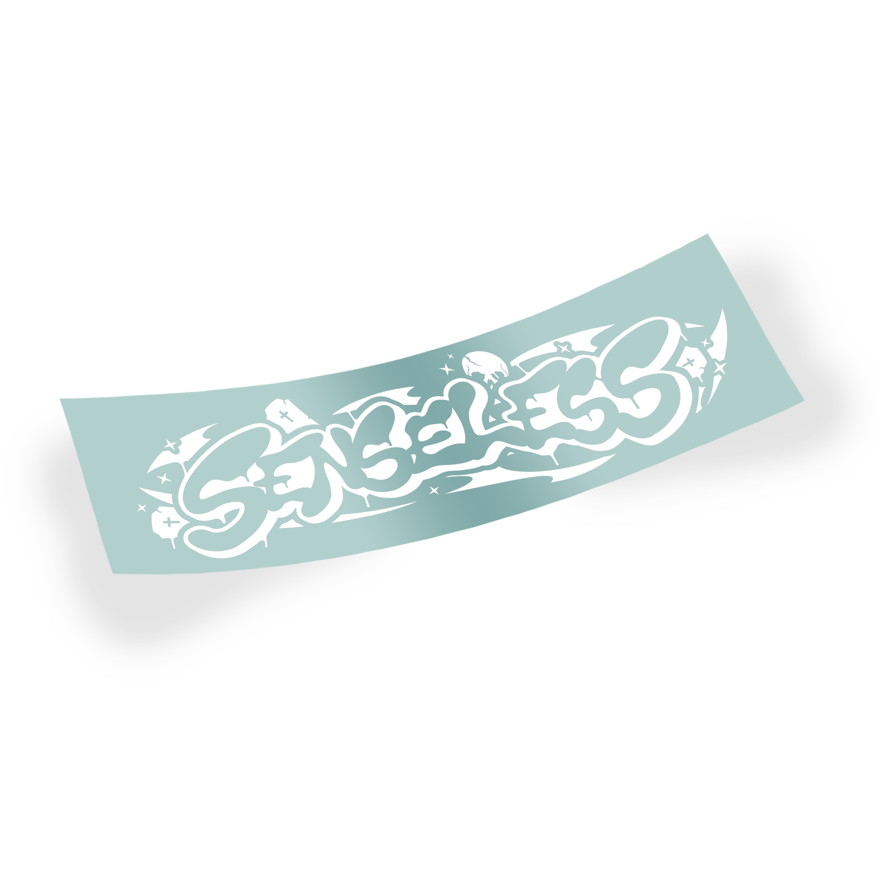 Spooky Senseless Halloween Style White Vinyl Window Banner