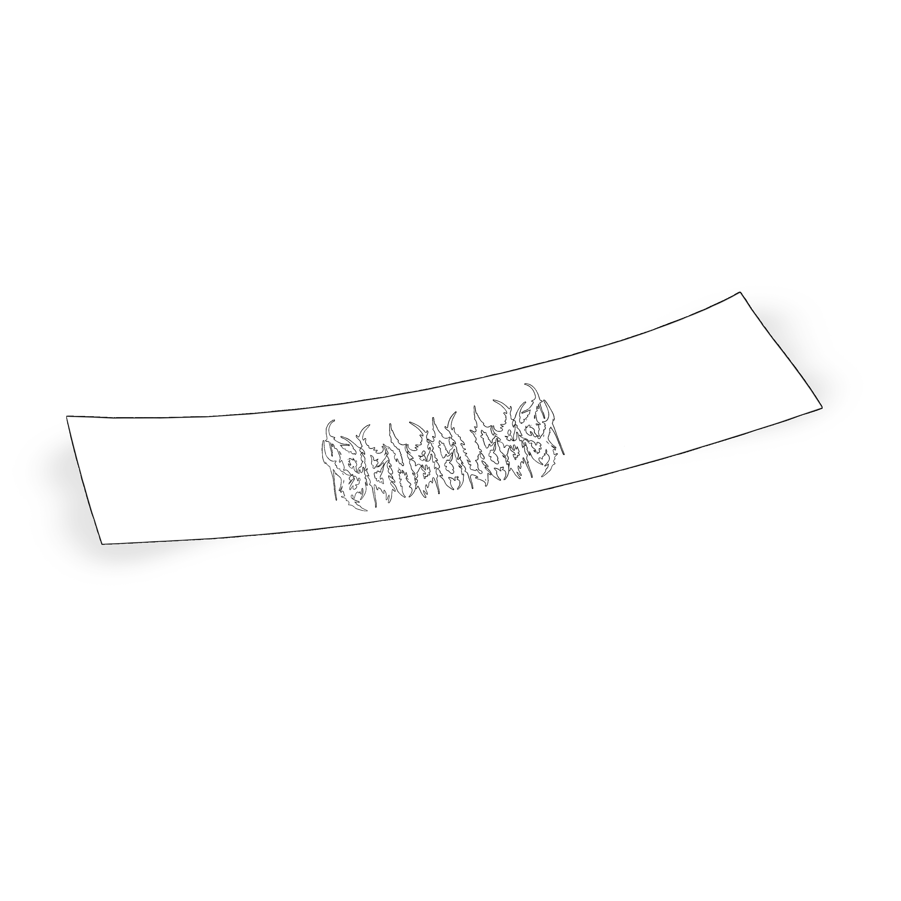 Senseless Co White Gloss Metal Logo Sun Strip Windshield Banner