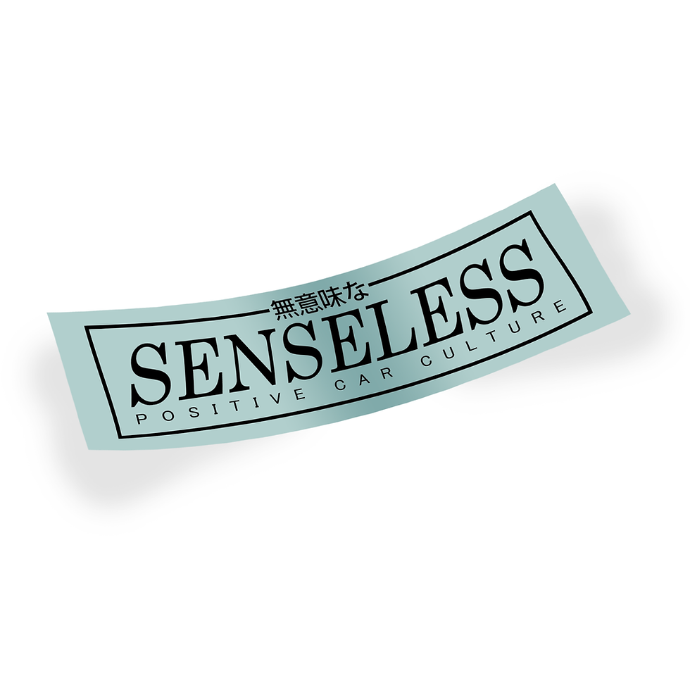 Black Senseless Box Black Vinyl JDM Sticker