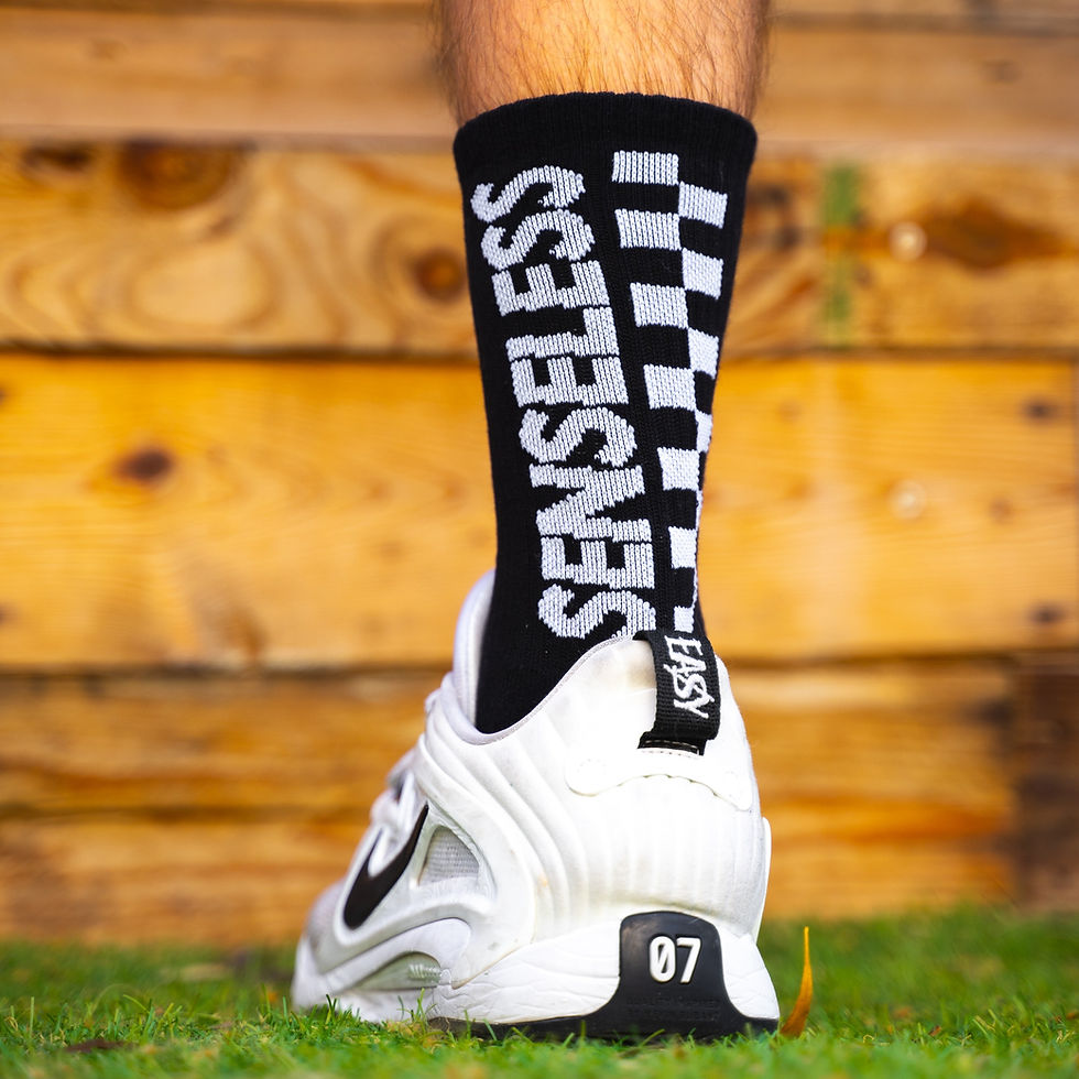 Thumbnail: Senseless Co Positive Car Culture Black Crew Socks