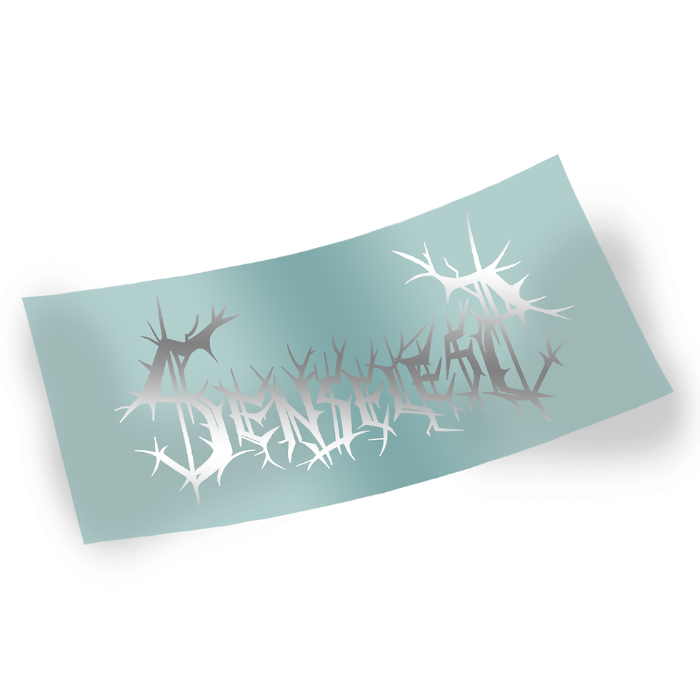 Thumbnail: Senseless Co Black Metal Logo Silver Chrome Vinyl Window Banner