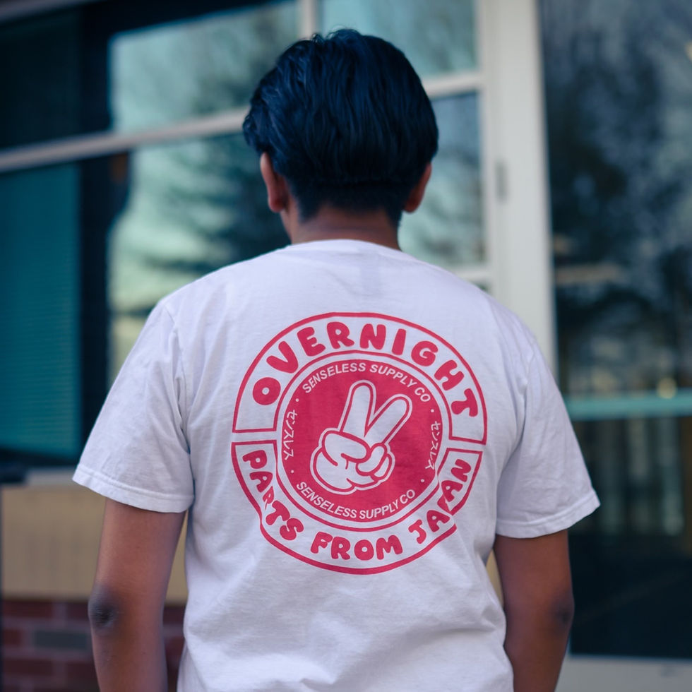 Thumbnail: Senseless Co Overnight Parts from Japan White JDM Style T-Shirt