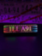 Custom RGB Endless Infinity Rear View Mirror with text ILL A91