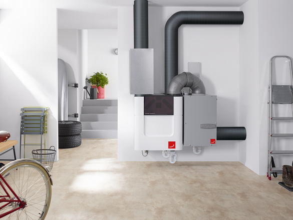 Een modern ventilatiesysteem met warmteterugwinning geïnstalleerd in een woning door Klimaflow Lier voor een gezond binnenkli
