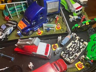 Thumbnail: NASCAR RACE TRACK WRECK DIORAMA