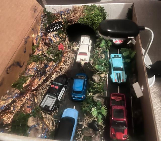 Thumbnail: SHOWBOX DIORAMA " TRAVEL HIGHWAY" CUSTOMIZED